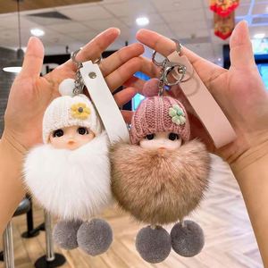 Serie Curativa: Llaveros de Muñecos 3D Suaves y Adorables, Accesorios Creativos de Pelo de Zorro, Llaveros para Coche, Bolsos, Colgantes al por Mayor - Product Image 2