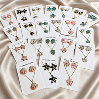 Set Perhiasan Anting Kalung Anti Karat Model Tetesan Minyak, Fashionable, Kepribadian, Gaya Eropa dan Amerika, Model Terbaru