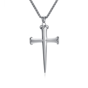 Atacado: Colar Crucifixo Vintage Geométrico Hiphop Religioso Cristão com Pingente de Cruz para Homens - Product Image 1