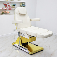 Table de massage électrique professionnelle à 3 moteurs, lit de spa de luxe, table de traitement facial et de tatouage avec commande au pied