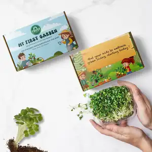 Benim ilk bahçe Microgreens kiti çocuklar için pencere bahçe kapalı Microgreens kiti hasat bahçeleri için