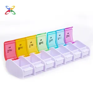 7 Pill Organizer Push Button Pills Organizer OEM 7 Grid 1 Week Medicine Pill Box Organizer Box With Push Button