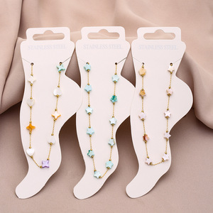 Vente chaude mode d'été polyvalent Couple chaîne de <span class=keywords><strong>cheville</strong></span> en acier inoxydable, chaîne de <span class=keywords><strong>cheville</strong></span> en forme d'étoile sentiment haut de gamme pour filles - Product Image 1