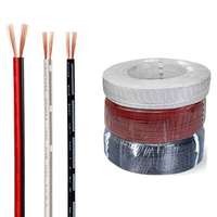 Kabel Elektronik Paralel Ganda 2 Inti Merah dan Hitam 2468 24AWG Isolasi PVC Kabel Daya Lampu LED