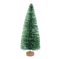 Mini sapin de Noël artificiel en sisal vert avec aiguilles de pin effet neige, ornement de bureau transfrontalier
