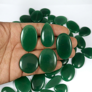 Wholesale Bulk Radha Arts Natural Green Aventurine Quartz Loose Cabochon Gemstone Polished for <b>Silver</b> Jewelry Making - Product Image 1