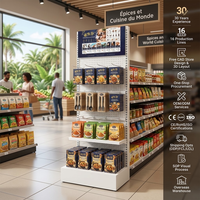 Présentoir Commercial Métallique sur Pied Personnalisé pour Usine avec Base Boîte et Panneau Publicitaire – Idéal pour Magasin de Détail
