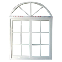 Ventana Corredera de PVC/UPVC de Diseño Simple, Ventanas de Arco Semicircular con Parte Superior Arqueada