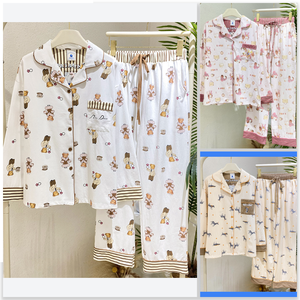 2025 Popular nueva ropa de dormir para mujeres en estilo fino lindo conjunto de ropa de casa para mujeres jóvenes ropa de dormir de dibujos animados para mujeres - Product Image 1