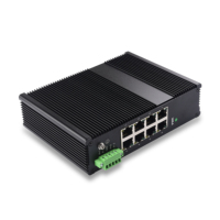 Switch PoE+ industriel Gigabit 8 ports, switch Ethernet géré par web sur rail DIN avec IEEE 802.3af/at