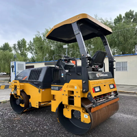 Nouvelle rouleuse vibrante à double tambour de 3 tonnes CLG6032E, compacteur d'asphalte hydraulique avec certification CE