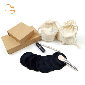 Disques en velours de coton de <span class=keywords><strong>bambou</strong></span> doux, <span class=keywords><strong>lingettes</strong></span> pour le visage, déchet pour les yeux, 10 pièces, 8cm - Product Image 1