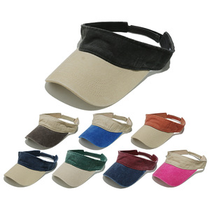 2026 été Sports de plein air rétro chapeau contraste couleur deux tons Patchwork bleu Beige coton <span class=keywords><strong>tissu</strong></span> lavé Durable <span class=keywords><strong>pare</strong></span>-<span class=keywords><strong>soleil</strong></span> casquette chapeau - Product Image 1
