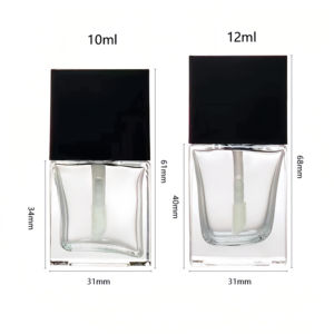 MLM Empty Square Clear <b>Glass</b> Bottles Makeup Packaging Private Label Lip Gloss <b>Containers</b> Custom logo Lip Oil Tubes - Product Image 1