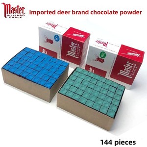 <span class=keywords><strong>Craie</strong></span> de billard bleue Deer Master en poudre de chocolat importée, 144 unités, neutre pour l'huile, pour queue de billard, fabriquée en Chine - Product Image 2