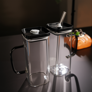 Tasses en verre calorifuges de boissons de poignée de haut Borosilicate - Product Image 3