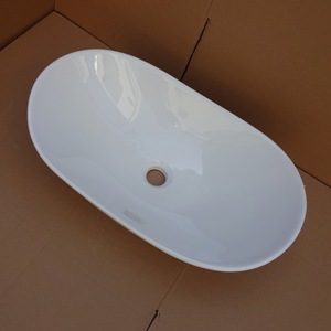 Évier de salle de bain moderne en porcelaine ronde de style industriel, à trou unique, à poser sur le comptoir, avec fonction de nettoyage facile - Product Image 6