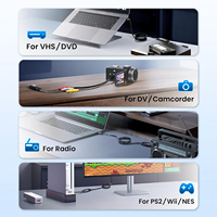 Tarjeta de Captura de Video VHS/DVD, Cable Capturador de Video AV S-Video USB2.0 1080p con Adaptador Tipo-C