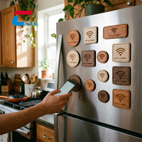 Carte NFC WiFi en bois de bambou gravée au laser personnalisée pour chambre d'hôtel