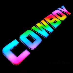 Tùy Chỉnh Ngoài Trời Đầy Đủ Màu Sắc <span class=keywords><strong>LED</strong></span> Lập Trình Đăng Năng Động Chiếu Sáng 3D Thư Đăng Quảng Cáo Logo Cho Cửa Hàng Biển Hiệu - Product Image 1