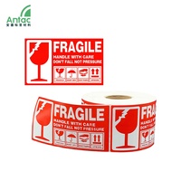 Étiquettes autocollantes personnalisées avec votre logo, rouleau d'étiquettes fragiles, avertissement d'expédition, autocollants d'emballage en papier pour colis