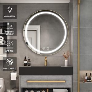 El botiquín circular <span class=keywords><strong>con</strong></span> <span class=keywords><strong>espejo</strong></span> de iluminación LED para <span class=keywords><strong>baño</strong></span> es regulable <span class=keywords><strong>y</strong></span> <span class=keywords><strong>antivaho</strong></span> para <span class=keywords><strong>Baño</strong></span> - Product Image 3