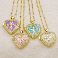 Boîte à pendentif photo en forme de cœur, cœur pêche, cœur étoilé, style mode, luxe léger, effet goutte d'huile, pour vente en gros