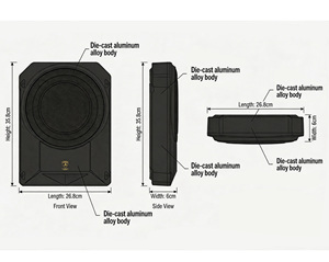 <span class=keywords><strong>Haut</strong></span>-<span class=keywords><strong>parleur</strong></span> de subwoofer de <span class=keywords><strong>voiture</strong></span> en gros 180W à quatre bobines, système audio à basses puissantes, modification universelle, son surround, OEM - Product Image 5