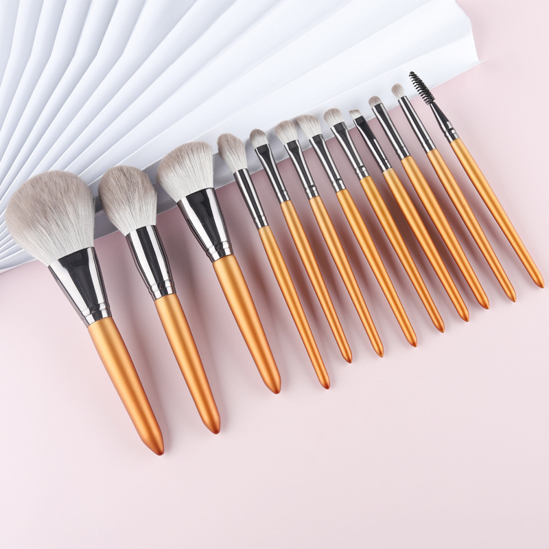 12PCS wood handle Best morphe makeup brushes set with case private label