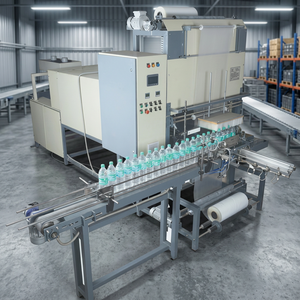 เครื่องห่อฟิล์มหดอัตโนมัติควบคุมด้วย PLC สำหรับบรรจุภัณฑ์ขวดเครื่องดื่ม พร้อมมอเตอร์ 380V เกียร์บ็อกซ์ และปั๊ม - Product Image 3