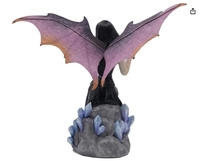 Resina Dark Fairy Witch Spirit Forest con orbes estatuas de piedra de cristal decoración del hogar y coleccionables