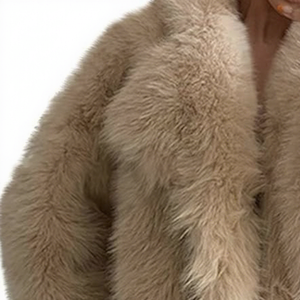 Manteau en fausse fourrure pour femme, long, épais et moelleux, ouvert sur le devant, décontracté, couleur unie, manches longues, longueur midi, veste chaude pour l'hiver - Product Image 2