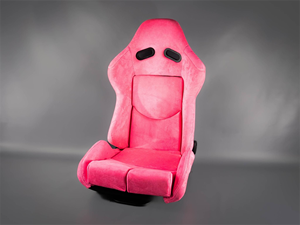 Vendita calda in Russia universale coppia di tessuto in pelle scamosciata grigio rosa reclinabile in fibra di carbonio sedili da corsa GIAS LowMax con doppio cursore - Product Image 4