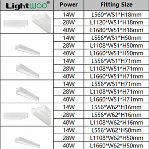 Supermarkt LED Linearbeleuchtung Kontinuierliches Reihenbeleuchtungssystem Kommerzielles 1,5M Parkplatz Dimmbares LED-Pendelleuchten-System für Büros - Product Image 4