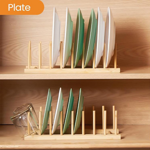Organizador de Bambú para Platos y Tapas de Olla, Soporte para Tablas de Cortar, para Gabinete, de Fábrica ZB BSCI - Product Image 3