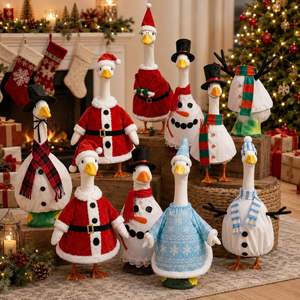 Disfraz de Ganso Navideño de 23 Pulgadas para Jardín, Estilo Muñeco de Nieve, para Decoración Navideña - Product Image 1