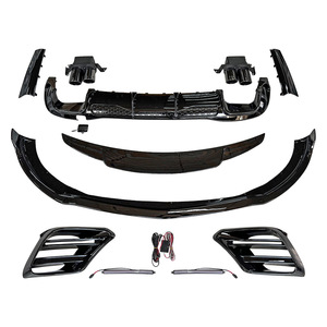 Kit de Carrocería Delantero Estilo B para Mercedes-Benz Clase S W223, Negro ABS 21+ S400 S450, Modificación - Product Image 1