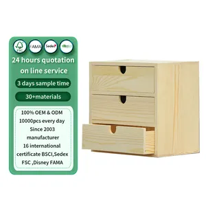 Маленький деревянный ящик для хранения, настольный деревянный шкаф для хранения косметики, многоуровневый ящик, коробка для офисного стола