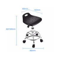 Nouvelle conception de chaises pivotantes en acier pour laboratoire hospitalier, tabourets de laboratoire antistatiques avec siège mobile en PU pour l'école et l'usage industriel
