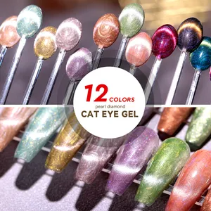 MIUKIULA-Botellas de esmalte de gel para ojo de gato, gel UV para ojo de gato, 15ml, 2022 OEM, Etiqueta Privada