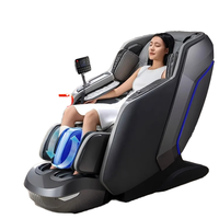 Fauteuil de massage complet 3D à gravité zéro à double cœur, certifié CE/ROHS/ISO9001, à commande vocale par IA, gain de place, avec système SL Track, garantie 2 ans