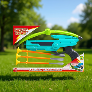Pistola Deportiva de 33 cm con 3 Flechas para Juego al Aire Libre, Práctica de Tiro, Juguete para Niños - Product Image 3