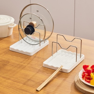 Support d'organisation pour planche à découper de cuisine, repose-cuillère, porte-spatule, support pour couvercles de casseroles, présentoir de comptoir - Product Image 4