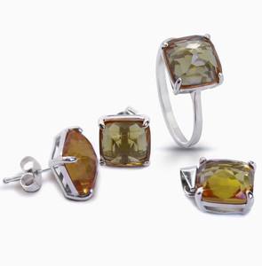 Anello di zultaniti naturali placcati senza zultaniti appannati e anello di diamanti incastonati in argento 925 pietra zultaniti prezzo Per carato - Product Image 5