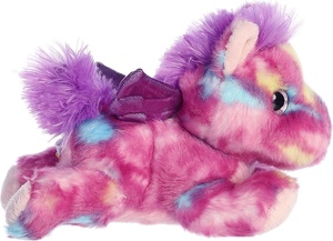 Tùy chỉnh OEM màu hồng tím đuôi 7 inch Unicorn Thú nhồi bông bắt mắt màu hồng jellyroll thú vị âu yếm làm sang trọng - Product Image 5