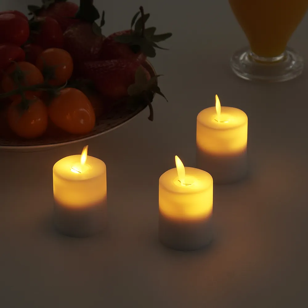 10pcs thông minh LED nến đu ngọn lửa tealight sạc Nến nhấp nháy nến đèn cho trang trí nội thất