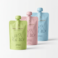 Pochette souple autoportante mignonne avec bec verseur, de qualité alimentaire, résistante à l'humidité et durable, pour aliments pour animaux, vodka, eau minérale, bière et champagne