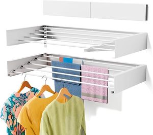 Séchoir à linge et à chaussures multifonctionnel portable à trois niveaux en métal pour vêtements d'enfants - Product Image 3