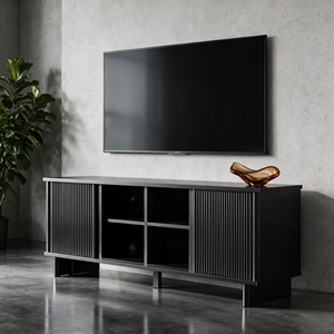 Mueble de TV Moderno y Minimalista de Cuatro Puertas, Gabinete de Almacenamiento de Madera Sólida, Adecuado para Muebles de Sala de Estar - Product Image 2