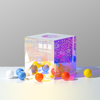 Boîte en acrylique de couleur fantôme, décoration de bureau, boîte d'affichage publicitaire pour transporter des objets
